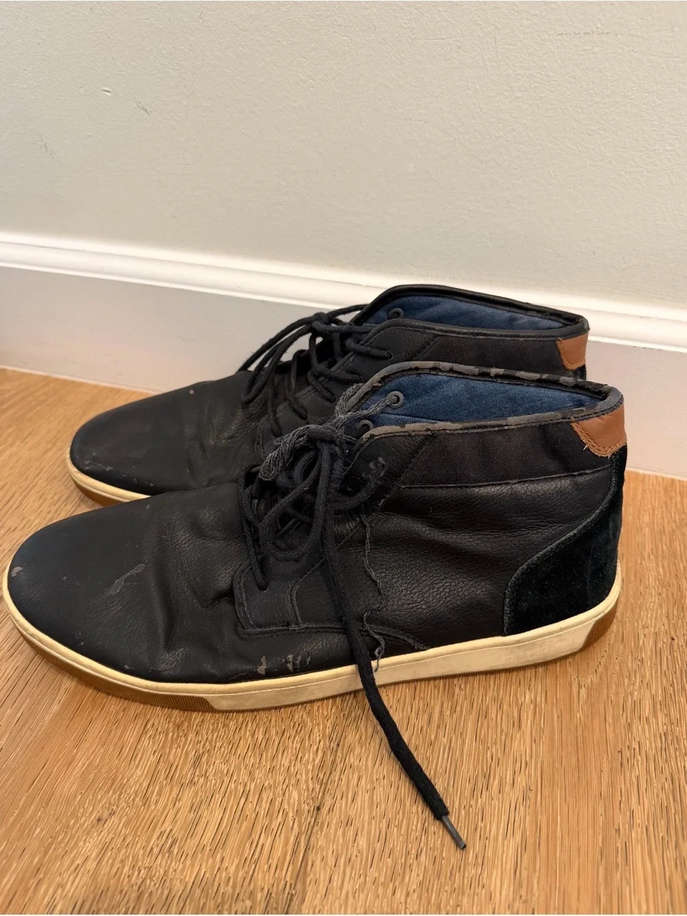 Aldo Navy Leather Men’s Shoes